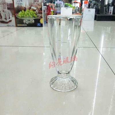 Glass cup  Ice creamc glass vertical bar shake glass juice glass drinking glass cup 