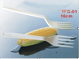 Environment-friendly degradable cornstarch disposable tableware disposable fork