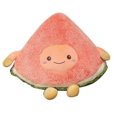 Boutique fashion plush toy cuddly doll appearance watermelon four side play plush doll