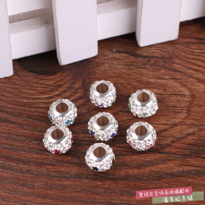 Point diamond decoration, 925 silver polychrome pendona bracelet beads cat eye zircon diy bracelet string ornaments