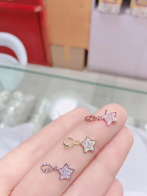 Sterling silver five-pointed star accessories can make pendant bracelet pendant accessories diy process super beautiful