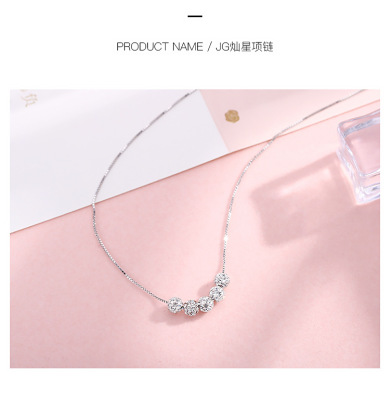 925 sterling silver necklace lady clavicle chain chain transit necklace sen department simple temperament birthday gift