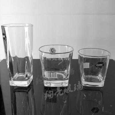 Water glass cup water glass square glass whisky glass juice  glass drinking glass langxu glass 