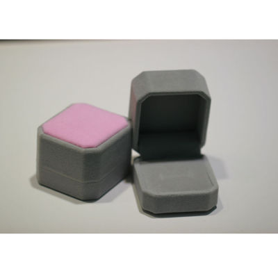 Pink flannelette jewelry box boutique ring box gift box jewelry packaging box