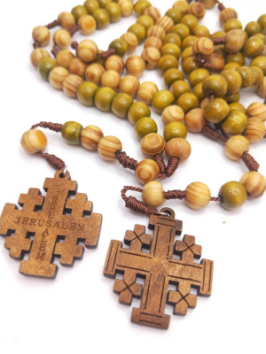 Crucifix Jesus rosary necklace
