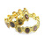 Religious Christian jewelry bracelet gold alloy beaded orthodox icon bracelet 17g