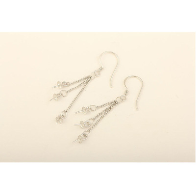 Huasheng & pengfeng pure silver 925 platinum plated sticky pearl ear hook wholesale manufacturers direct