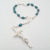 Catholic Cross Rosary Bracelet Religious Ornament Beige Olive Pearl Bracelet
