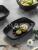 Imitation cast iron Japanese cutlery Japanese bowl ceramic bowl black salad bowl ice cream dessert bowl rice bowl