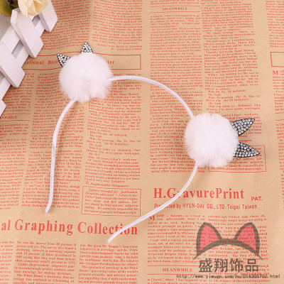 Japan and Chesapeake lovely popular simple 100 take lady hair hoop super adorable sweet cloth art head hoop cat ear ornaments