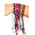 Religious who ornaments Christian supplies Mary cross nylon rope woven rosary bracelet