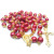 Hot rosary necklace Catholic religious Christian ornament cross red pearl necklace with flower holder