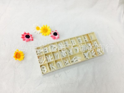 Wood plywood combination number combination Wood box white 26 letters children diy accessories