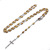 Wooden rice beads rosary cross necklace checking bent needle which earth religious ornaments 14 g