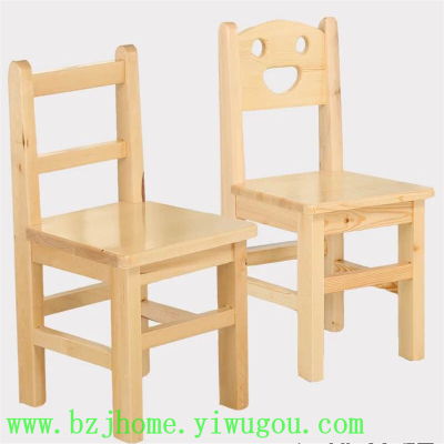 Kindergarten purchase baby chair solid wood chair thickened backrest stool for children small bench family small stool
