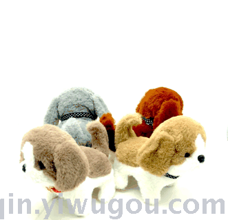 Electric plush children 's toys rabbit hair together dogs will bark forward and backward hot shot manufacturers direct