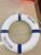 Life buoy is blue and white