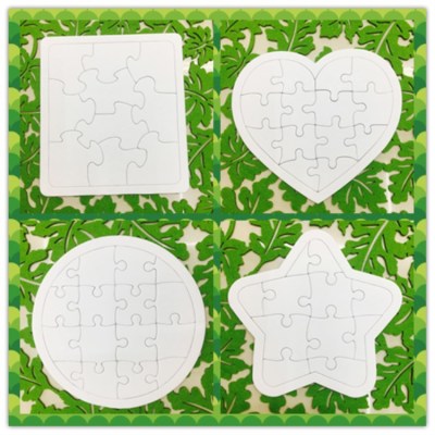 Children's handmade material white paper puzzle blank puzzle