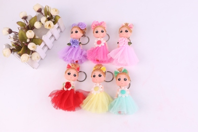 Cute cartoon wedding dress doll creative gifts lined with plastic pendant children's toys wholesale