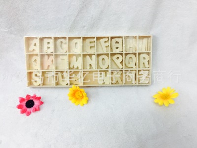 Wood plywood combination number combination Wood box natural color white blank Wood letters children diy