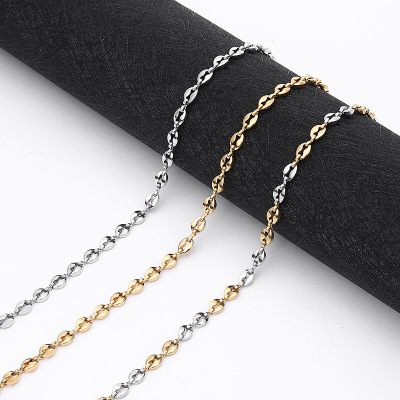 Manufacturers direct mantianxiang chain plus thick sterling silver necklace chain chain Korean silver ornaments wholesale gold and silver chains