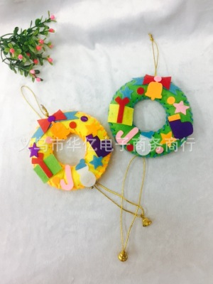 Non-woven fabric diy materials package non-woven Christmas ring pendant accessories without cutting Christmas ring pendant