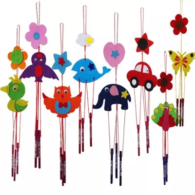 Children's diy non-woven fabric hand-made hanging decoration non-woven wind bell material package Children's creative toys