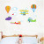 Three Generations Removable Wall Stickers Living Room Bedroom Children's Room Hot Air Balloon Aircraft Stickers Air Story