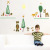 New Children's Room Decorative Wall Stickers Combination Self-Adhesive Stickers Green Small Animal Park