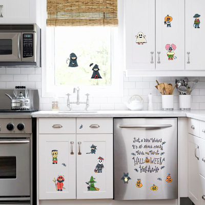 The Custom wall stickers for Halloween, Halloween gifts: cabinets, doors, Windows, hallways, TVS and refrigerators