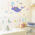 Creative Stickers Cartoon Whale Underwater World Children's Room Kindergarten Bathroom Decorative Wall Stickers