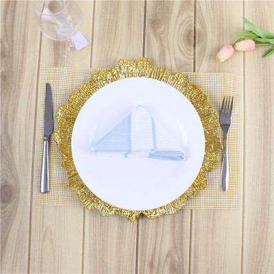 Snowflake Plastic Charger Plates Table Decorative for Wedding Party 