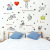 New Wall Stickers Cartoon Cat Creative Free Stickers Children's Room Kindergarten School Decorative Wall Stickers