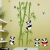 The New panda bamboo wall stickers express it in children 's room TV living room background wall decorative wall stickers