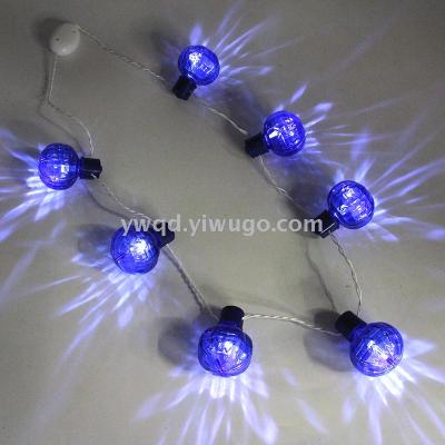 ZD Factory Direct Sales Foreign Trade Popular Style Luminous Bulb Necklace Blue Bulb Necklace Halloween Christmas Hot Sale