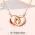 Necklace Women's Japanese and Korean-Style Double Ring Rose Gold Clavicle Chain Short and Simple Color Gold Authentic Mori Style Student