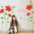 Wall Stickers Wholesale Red Yu Meiren Flower Bedroom Living Room Television Background Wall Decorative Stickers