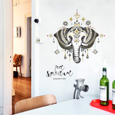 Nordic Style Wall Stickers Abstract Stickers Removable Environmentally Friendly PVC Home Decorative Painting Elephant Stickers
