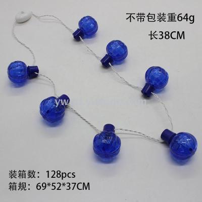 ZD Blue Bulb Necklace Halloween Christmas Explosion Factory Direct Sales Foreign Trade Popular Style Luminous Bulb Necklace