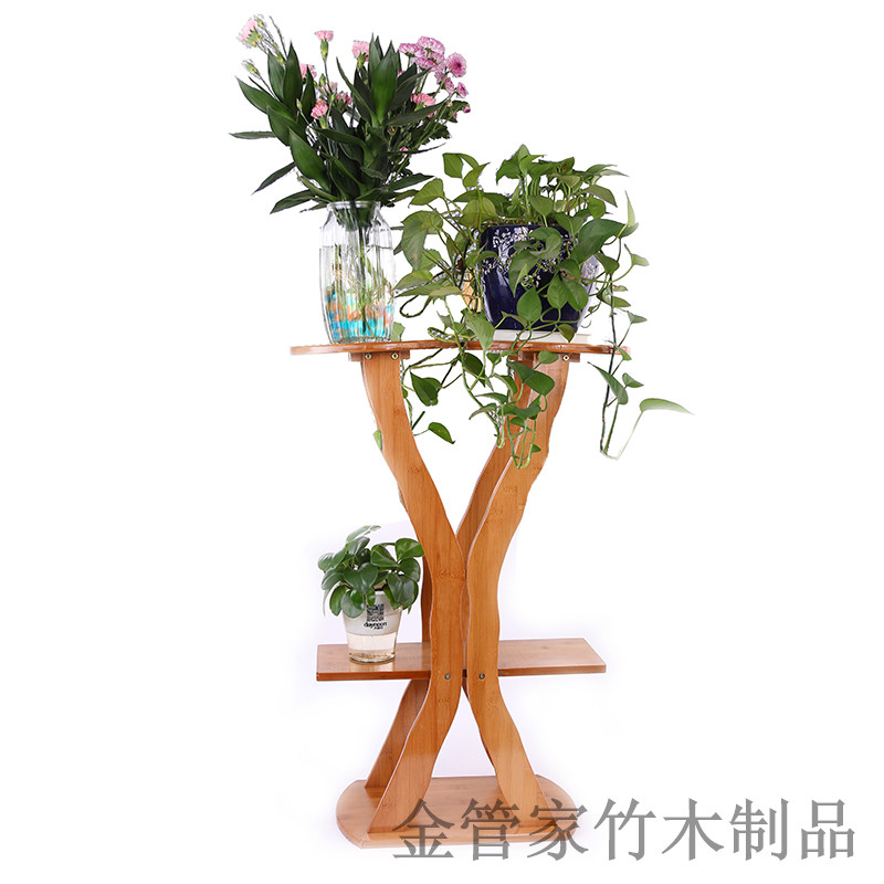 中式独立实木质摆放花盆架子花店展示草花木架盆栽养种花架子