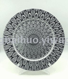 Plate New Craft Plate Fashion European Style Decorative Tray Electroplating round Plate