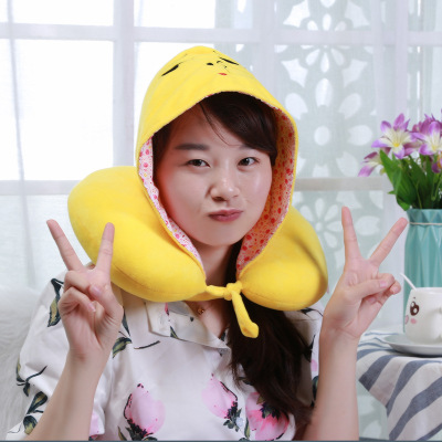 Taobao hot U neck pillow fashion with hat head pillow decoration manufacturers direct sales