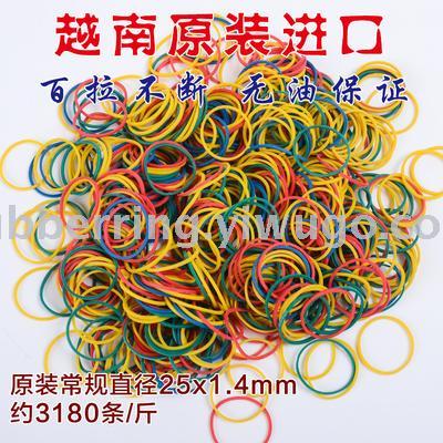 Vietnam original rubber band rubber band rubber band rubber band wholesale red and green imported leather cover hair ornaments 2.5cm
