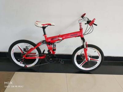 Bicycle 20 inches 21 speed 3 knife one wheel bicycle folding shock absorption new mountain factory direct sale