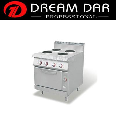 Four-head electric cooking oven and oven electric cooking oven