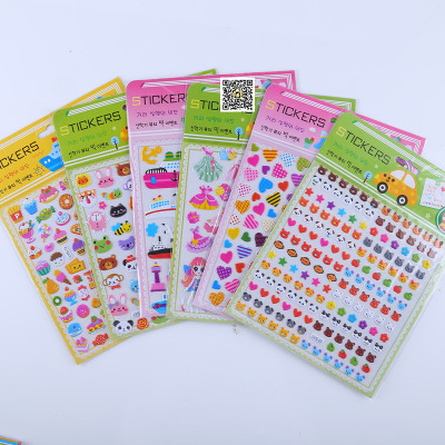 Children's stickers cartoon stickers sponge bubble stickers kindergarten awards praise stick animation puzzle stick