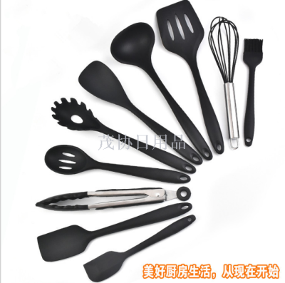 Silicone kitchen set 10 pieces of non-stick cookware set 10 pieces of cooking tools set