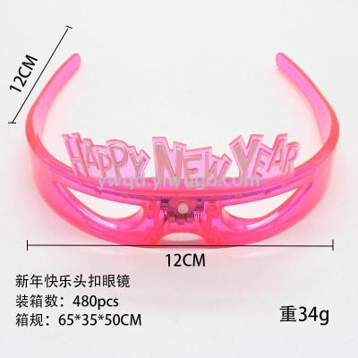 ZD Manufacturer Foreign Trade Popular Style Luminous Glasses Halloween Christmas Luminous Glasses Happy New Year Luminous Glasses