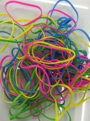 50x3 Plastic Colored Stone Tile Rubber Band Rubber Band Head Rope