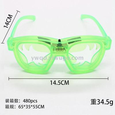 ZD Light Guide Glasses Halloween Christmas Luminous Products Manufacturer Foreign Trade Popular Style Hollow Luminous Glasses Guide